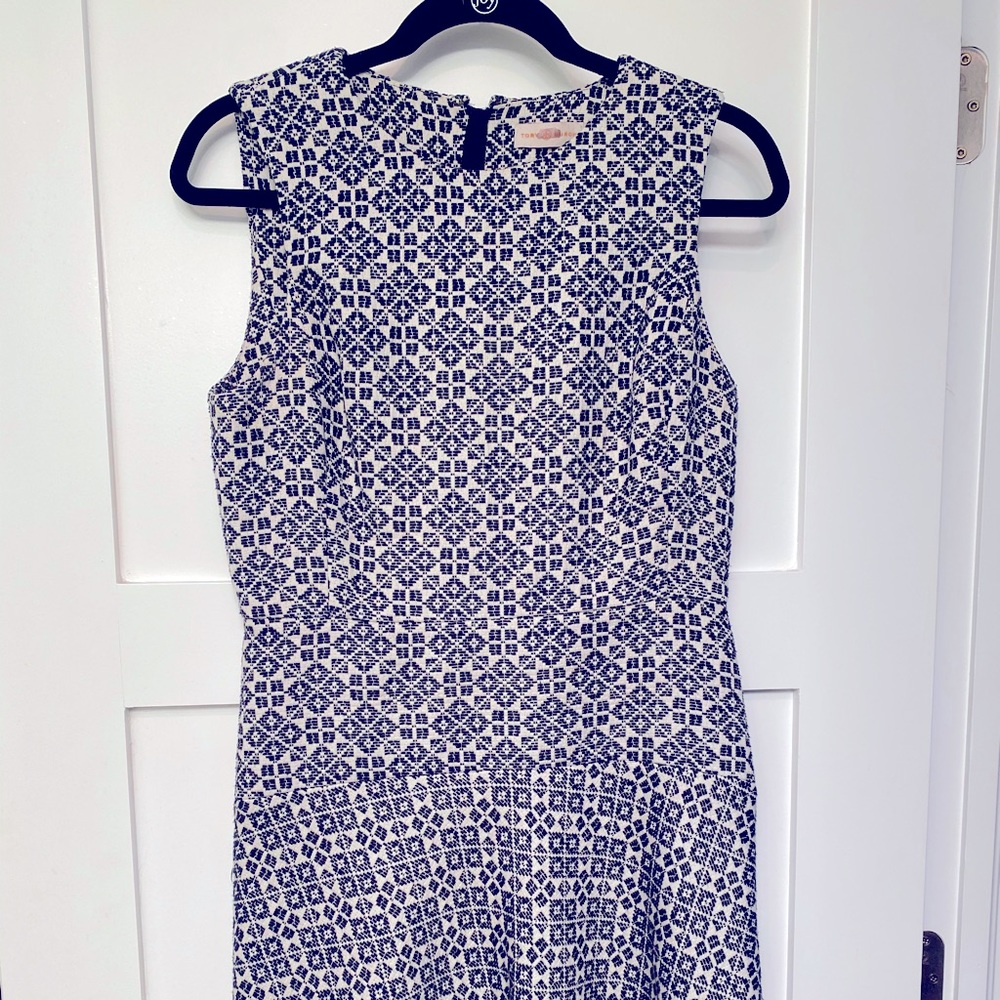 Tory Burch Navy and Cream Dress